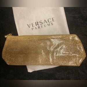 avon golden glitter cosmetic bag
